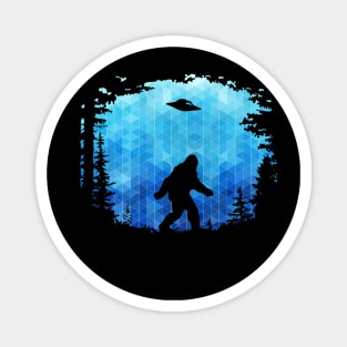 I Want To Believe (blue poly background) Magnet